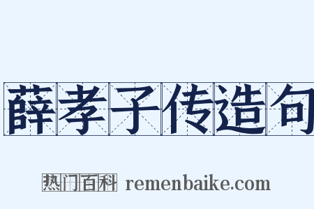 薛孝子传造句是什么意思的图片